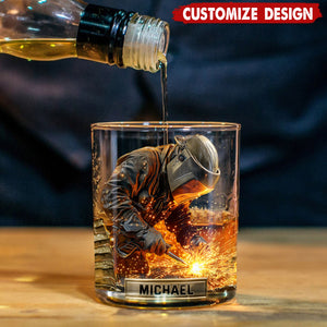 Strong Welder - Personalized Welder Whiskey Glass
