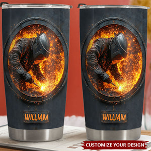 Gift For Welder Man - Personalized Welder Tumbler