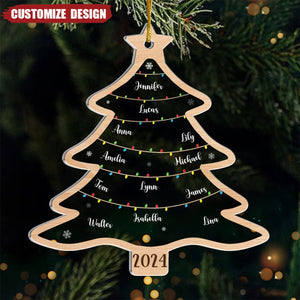2024 New Release Wish You A Wonderful Christmas - Personalized Christmas Acrylic Ornament - Gift For Family Members