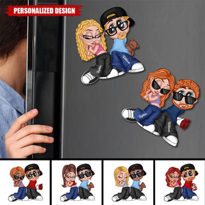 Y2K Style Couple-Personalized Acrylic Fridge Magnet-Heartfelt Gift For Couple