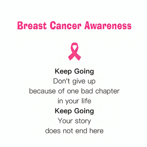 Raise Awareness Of Breast Cancer Keep Going - Pink Circle Ring