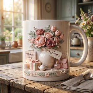 Personalized Ceramic Mug - Mother's Day Gift For Mom Grandma