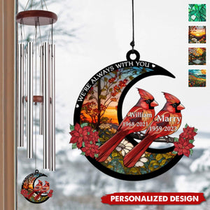 When Cardinals Appear,Angels Are Near-Memorial Personalized Wind Chime Suncatcher