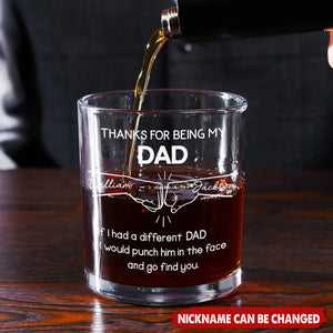 Thanks For Being My Brother - Personalized Custom Whiskey Glass - Gift For Family