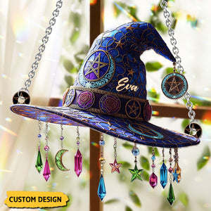 Magical Hat - Personalized Witch Window Hanging Suncatcher