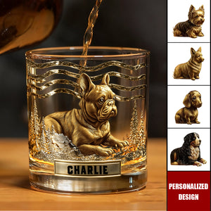 Personalized Dog Whiskey Glass, Gift For Dog Lovers
