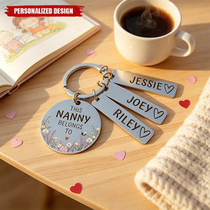 Personalised Flower Family Keychain-Gift For Family