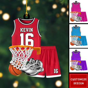Personalized Basketball Christmas Ornament-Gift for Basketball Players -2024 New Release