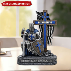 Man Of God - Personalized Police Officer Custom Shaped Acrylic Plaque