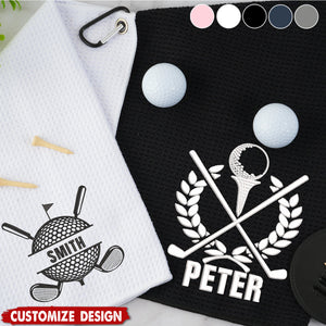 Monogrammed Golf Towel-Personalized Golf Towel-Gift for Family Friend