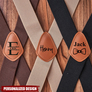 Personalized Monogrammed Leather Suspenders for Unique & Love-Best Gift For Man