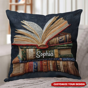 Love Books - Personalized Book Throw Pillow