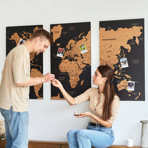 World Map Wall Art Push Pin Map