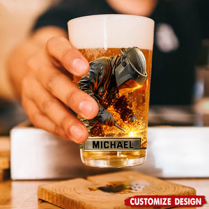 Strong Welder - Personalized Welder Beer Glass