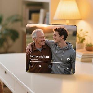 Personalized Photo Music Fridge Magnet - Birthday,Father's Day Gift For Dad,Grandpa