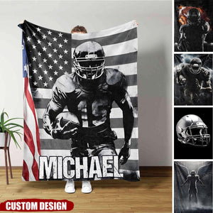 Personalized American Football Blanket - Gift For Football Lovers