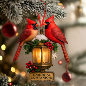“Winter Lantern Birds” — Colorful Christmas Tree Bird Ornament