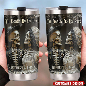 Til Death Do Us Part - Personalized Couple Tumbler - Anniversary Gift For Husband,Wife