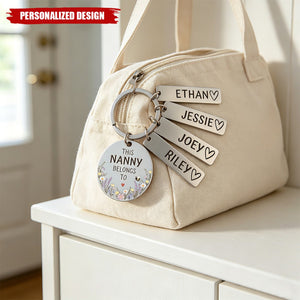 Personalised Flower Family Keychain-Gift For Family