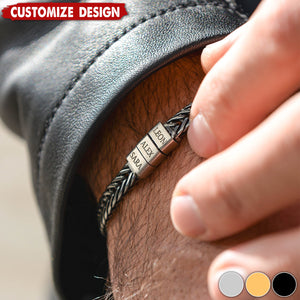 Personalize Names Man's Bracelet-Gift for Dad/Grandpa