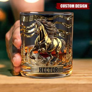 Wild Spirit - Personalized Horse Whiskey Glass