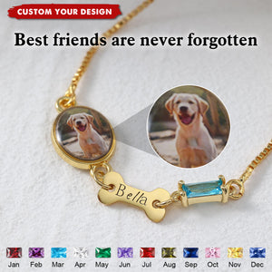 Personalized Pet Photo Memorial Bracelet, Loss Jewelry to Honor Pet
