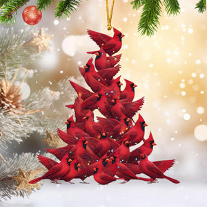 Red Cardinal Christmas Ornament - Gift For Bird Lovers