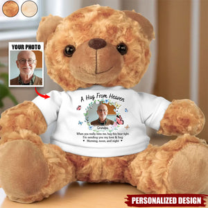 Sending Hugs From Above-Personalized Memorial Bear Plush