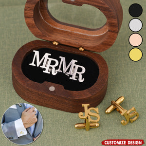 Personalized Name Cufflinks/Initial Cuff Links/Groomsmen Cufflinks