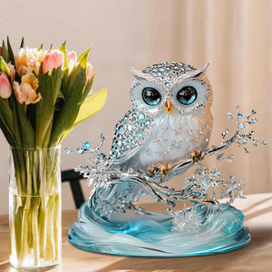 Elegant Bohemian Owl Acrylic Plaque Gift for Bedroom, Living Room