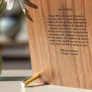 Classic Personalized Wood Picture Frame, Anniversary Gift