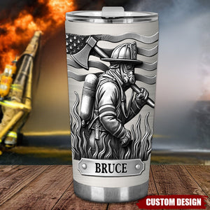 Proud Firefighter - Personalized Firefighter Tumbler