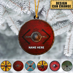 Personalized Viking Shields Warrior Acrylic Car / Christmas Ornament
