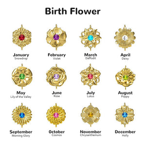Personalized Birth Flower Fidget Spinner Ring - Mother's Day Gifts