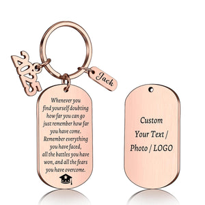 So Proud of You Grad Decor - Personalized Graduation Keychain - Class of 2025 Gifts