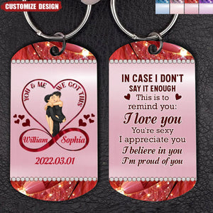 Personalized Couple Stainless Keychain - Gift Idea For Couple