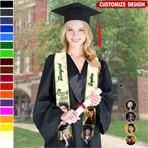 Personalized Photo Class of 2025 Stoles Graduation Day