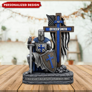 Man Of God - Personalized Police Officer Custom Shaped Acrylic Plaque
