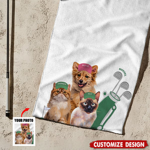 Custom Pet Photo Golf Towel - Golf Gift For Dog,Cat,Pet Lovers