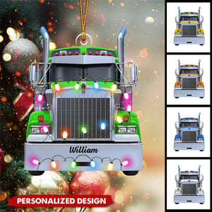 2024 New Release Personalized Gifts For Truckers Christmas Ornament