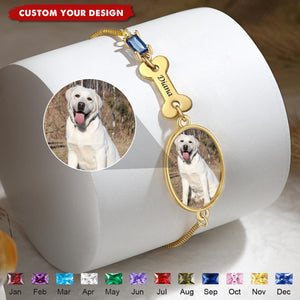 Personalized Pet Photo Memorial Bracelet, Loss Jewelry to Honor Pet