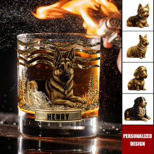 Personalized Dog Whiskey Glass, Gift For Dog Lovers