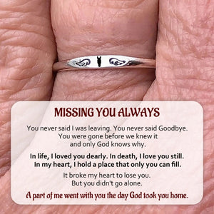 FOR MEMORIAL My Four-legged Angel is Always Near By-Personalized Tiny Paw With Wings Ring