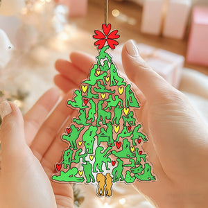 Funny Naughty Tree Christmas Acrylic Ornament