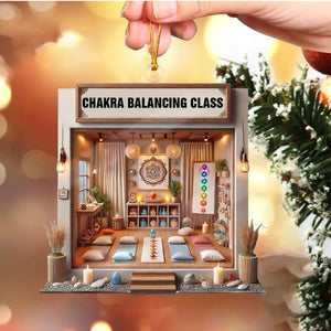 Chakra Balancing Class Ornament-Meditation Christmas Ornament