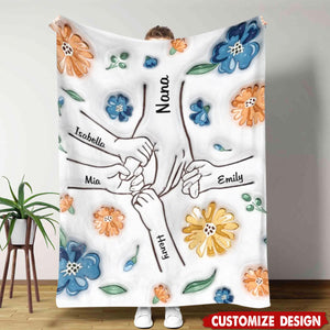 Personalized Family Blanket - Gift For Mom,Grandma