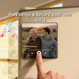 Personalized Photo Music Fridge Magnet - Birthday,Father's Day Gift For Dad,Grandpa