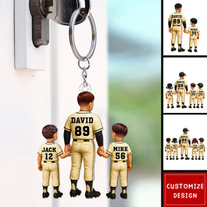 We Caught the Best Dad Baseball-Personalized Acrylic Keychain-Father's Day Gift