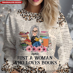 Just A Girl Who Loves Books-Personalized Sweatshirt
