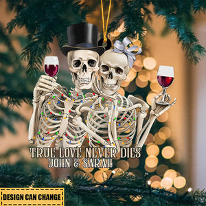 Skeleton Couple True Love Never Dies Personalized Acrylic Ornament